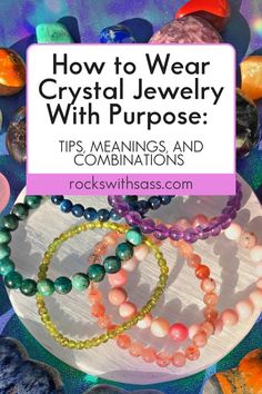 Transform your look and elevate your energy with our ultimate guide on how to wear crystal jewelry with purpose. Discover the deep meanings behind popular gemstones and learn how to combine them for maximum impact, both aesthetically and spiritually. Whether you're new to crystals or looking to refine your style, this guide provides essential tips to align your accessories with your wellness goals. #CrystalJewelry #StyleWithPurpose #HealingCrystals Wearing Crystal Bracelets Meaning, How To Wear Crystals, How To Wear Crystal Bracelets, Amethyst Crystal Meaning Spiritual, Best Crystal Combinations, Healing Crystals Aesthetic, How To Carry Crystals With You, How To Display Crystals And Stones, Crystal Combinations Powerful