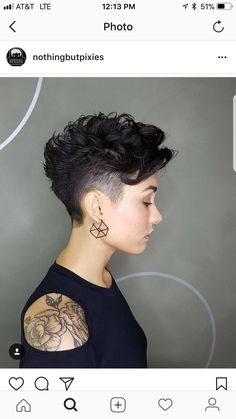 Androgynous Haircut, Pixie Undercut, Mohawk Hairstyles, Pinterest Hair, Undercut Hairstyles, Short Hair Styles Pixie, Curly Hair Cuts, Shaved Hair