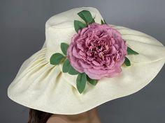 "Vogue hats are perfect for horse racing events, church, the Kentucky derby, weddings, garden tea parties and charity events. One size hat.(20\"-22\") Brim is approx. 6\". Material: 90% paper 10% polyester Please feel free to ask me any questions or special requests. Please visit my other shop https://www.etsy.com/shop/BridalWorldAccessory Thank you very much for shopping at my shop. Have a great day." Cream Sun Hat For Spring Wedding, Cream Sun Hat For Kentucky Derby Wedding, Cream Sun Hat For Wedding At Royal Ascot, Beige Sun Hat For Kentucky Derby Wedding, Classic Mini Hats For Spring Wedding, Cream Fascinator For Royal Ascot Garden Party, Elegant Sun Hat For Garden Party And Royal Ascot, Cream Mini Hat For Kentucky Derby Garden Party, Cream Fascinator For Garden Party At Royal Ascot