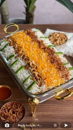 the food is prepared and ready to be eaten on the table with other items around it