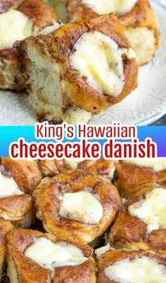 King’s Hawaiian Cheesecake Danish Desserts Using Hawaiian Rolls, Kings Hawaiian Danish Rolls, Sweet Hawaiian Rolls Recipe Ideas, Hawaiian Cream Cheese Rolls, Hawaiian Roll Cream Cheese, Hawaiian Roll Danish, Cheesecake Stuffed Hawaiian Rolls, Things To Make With Hawaiian Sweet Rolls, Cheese Danish Hawaiian Rolls