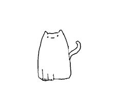 a black and white drawing of a cat