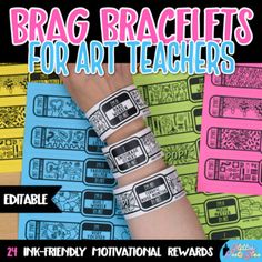 the cover of brag bracelets for art teachers