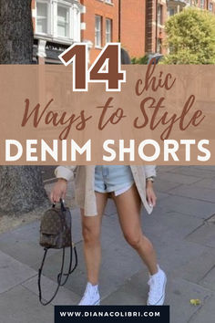 denim shorts outfit ideas Style Jean Shorts, Chic Denim Jean Shorts For Beach, Casual Jean Shorts Outfit, Chic Denim Shorts For Vacation, Chic Everyday Denim Shorts, Everyday Summer Denim Shorts, Trendy Denim Skirt With Built-in Shorts, Skort Ootd, Khaki Shorts Outfit