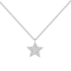 Shine brightly with our 14K Gold Star Necklace, a dazzling piece that captures the magic of the night sky. This captivating necklace features a star-shaped pendant, exquisitely crafted from radiant 14K gold. Encrusted with 0.20 carats of sparkling diamonds, the star twinkles with every movement, adding a touch of celestial elegance to your look. Suspended from a delicate 14K gold chain, this necklace is perfect for both everyday wear and special occasions. Whether as a gift or a personal indulge Star-shaped Diamond White Necklace With Single Cut Diamonds, Star-shaped Diamond Necklace With Single Cut Diamonds, Star Shaped Diamond Necklace With Single Cut Diamonds, Dazzling Star Shaped White Gold Necklace, Dazzling Star-shaped White Gold Necklace, Dazzling White Gold Star Necklace, Luxury Star-shaped Diamond Necklace, Luxury Star Necklace With Single Cut Diamonds, Luxury Star-shaped Necklace With Single Cut Diamonds