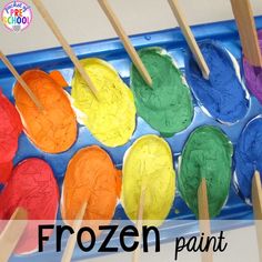 there are many popsicles that have been made to look like paint