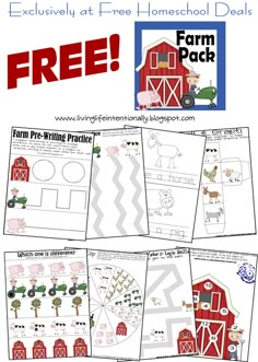 farm animals and barnyards worksheets for preschool