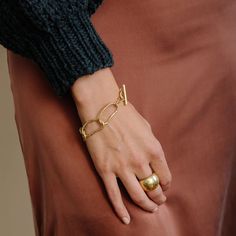 Brass jewelry for layering and stacking. Handmade by fair wage artists. Hammered Brass, Modern Accents, Statement Bracelet, Mixed Metals, Ethical Fashion, The Pool, Delicate Bracelet, Link Bracelets, Necklaces