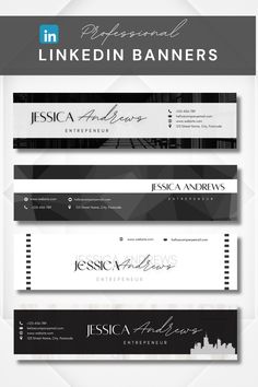 NEW IN! Keep it sleek and professional with these minimalist black-and-white LinkedIn banner templates! Designed to make a lasting impression, each banner includes space for your name, email, and website. Perfect for creating a polished, memorable look that highlights your contact info at a glance. Ready to customize on Canva for a clean, standout LinkedIn profile! 🖤


#LinkedInBanner #MinimalistDesign #ProfessionalBranding #LinkedInBackground #CustomizableBanner #EditableBanner #NameBanner #Ba Linkedin Cover Photo, Linkedin Background, Linkedin Banner, Banner Templates, Linkedin Marketing, Name Banners, Street Names, Linkedin Profile, Personal Brand