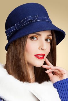 Ladies' Fashion Autumn/Winter Wool With Bowler /Cloche Hat VTOPM3FF495