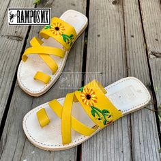 If you are medium wide or If you are 1/2 size we recommend ordering a 1 larger size up . example: If you are a 7 1/2 order a size 8US. Sandals are printed in MEX standard size number , We will automatically send you the correct US size . *COLOR MAY VARY SLIGHTLY. Remember : Handmade and every piece is unique. We try our best to keep consistant but it can happen rarely. Rampos MX 100% Genuine Leather, Artisan Handmade (Huarache) Mexican Sandal, Sandalia de piel Sahuayo ,Import from Mexico. Great Yellow Open Toe Flip Flops For Beach, Yellow Vacation Flip Flops, Yellow Bohemian Sandals With Round Toe, Yellow Bohemian Leather Sandals, Bohemian Yellow Leather Sandals, Yellow Open Toe Summer Flip Flops, Yellow Open Toe Flip Flops For Summer, Yellow Leather Bohemian Sandals, Yellow Slip-on Summer Sandals