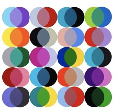 an image of colorful circles on white paper