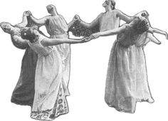 Dancing In Circle, Circle Of Witches, Notforgotten Farm, Women Circle, Circle Photo, Victorian Photography, Women Dancing, Photo Black And White, Irish Mythology