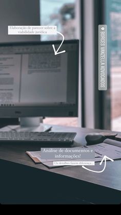 a computer monitor sitting on top of a wooden desk