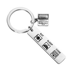 a keychain with a camera attached to it's side and the word d is