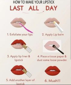 Lipstick  • Beauty  • Face  • Makeup  • Hack  • Help  • Tip  • Life  • Lasting  • Pucker  • Love  • Red  • Lips  • Mouth Best Lipstick Brand, Teknik Makeup, Makeup Order, Lip Makeup Tutorial, Makeup Artist Tips, Makeup Help, Face Makeup Tips, Lipstick Brands, Best Lipsticks