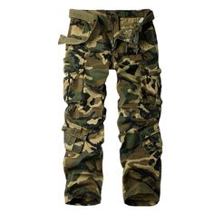 PRICES MAY VARY. Solid and camo cargo pants for mens features 100% heavy cotton, rip-stop, durable, comfortable, wear-resisting and breathable,all season. Relaxed fit tactical pants with zipper closure. Sits at waist/Mid rise. Loose fit Camo M /green cargo pants. Straight leg. Drawstring tie inside the ankle and the waist for comfort fit. Trendy cargo pants with 8 pockets which are stylish and functional, casual style provides proper pocket for the cell phone and hand tool storage. The left slan Hand Tool Storage, Trendy Cargo Pants, Holiday Costumes, Classic Trousers, Camo Cargo Pants, Green Cargo Pants, Tactical Pants, Green Cargo, Work Trousers