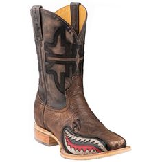 These Men's Tin Haul Warhawk Boots are made for today's modern day cowboys. Handmade with amazing colors and a one of a kind outsole design that are sure to leave an impression. Stand out in the crowd with a bold pair of Tin Haul Boots. Crafted from genuine leather, Tin Haul boots feature premium leather vamp and 11" leather shaft with a leather lining and all new removable gel insoles for added comfort. $335.87 Tin Haul Boots, Outsole Design, Tin Haul, Square Toe Cowboy Boots, Boots Casual, Casual Boots, Cowboy Boots, Casual Shoes, Shoe Boots