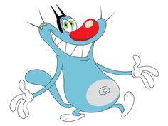 an image of a cartoon character that is smiling and dancing with his mouth wide open