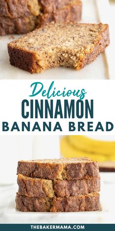 delicious and nutritious cinnamon banana bread is the perfect snack for breakfast or dessert