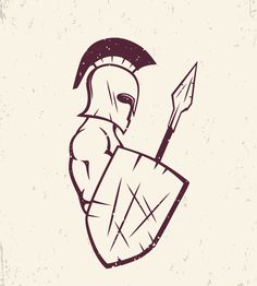 spartan drawing art Spartan Drawing, Spartan Helmet Tattoo, Spear And Shield, Shield Tattoo, Helmet Drawing, Helmet Tattoo, Spartan Tattoo, Warrior Drawing, Arte Peculiar