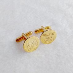 Whiskey and Wine Cufflinks,Personalized Wedding Cufflinks,Date and Initials Cufflink,Groom Wedding Cufflinks,Elegant Monogrammed CufflinksCustomize this very popular Personalized Wedding Cufflinks with any name,date,initials, Coordinates,Roman Numeral,symbols that is special to you.Metal type: choice of 925 sterling silver / 18k gold plated / white gold plated / rose gold platedMonogram diameter: 15mm(0.6"inch) Formal Engraved Cufflinks, Classic Engraved Cufflinks For Wedding Gift, Elegant Engraved Cufflinks As Gift, Wedding Engraved Cufflinks For Father's Day, Classic Round Cufflinks For Gift, Classic Round Cufflinks As Gift, Elegant Personalized Cufflinks For Gift, Elegant Personalized Cufflinks As A Gift, Classic Gold Cufflinks For Wedding Gift