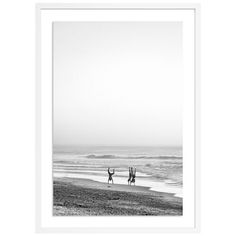 Free Spirit - San Diego, California/Carly Tabak/Framed Paper/White/M Beach Black And White, Oregon Beach, Oregon Beaches, California Surf, San Diego California, Mirror Art, Vintage Branding, White Photo, Chic Furniture