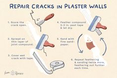 instructions on how to repair cracks in plaster walls