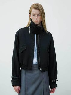 Composition : Shell: polyester 66%, wool (wool) 32%, polyurethane 2% Contrast: polyurethane 100% Lining: polyester 100%Color : BLACK_89Country of Origin : China Black Turtleneck Outerwear, Fitted Black Turtleneck Outerwear, Black Fitted Turtleneck Outerwear, Wool Turtleneck Outerwear In Solid Color, Solid Wool Turtleneck Outerwear, Turtleneck Trendy Workwear Outerwear, Trendy Turtleneck Outerwear For Work, Black Turtleneck Outerwear With Ribbed Cuffs, Black Turtleneck Outerwear For Streetwear