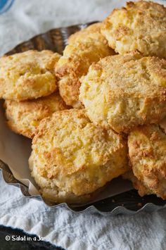 some biscuits are sitting on top of a plate