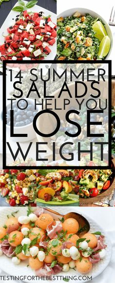 These salads will help you lose weight for summer but taste amazing! They're anything but boring. You family will love these healthy and TASTY salads! - www.testingforthebestthing.com/summer-salads-help-lose-weight/ Tasty Salads, Lost 40 Pounds, Summer Eating, Healthy Salad Recipes, Healthy Salads, Summer Parties, Carb Recipes, Summer Salads, Delicious Salads