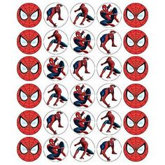 the amazing spiderman stickers are in various shapes and sizes, including one for each character