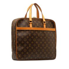 Product Details: Brown Louis Vuitton Monogram Pegase Porte-Documents Business Bag. The Porte-Documents Pegase features a monogram canvas body, flat leather straps, gold-tone hardware, a top zip closure, and interior zip, slip and open pockets. 12.2" L x 14.2" W x 3" D, 3.9" drop. Serial number MB0082. Condition: . Good.  Exterior Front Discolored, . Exterior Back Discolored, . Exterior Handle Discolored, . Exterior Handle  with Water Mark, Other. Exterior Corners . Interior Lining . Practical Attachment Scratched. Zipper Rusty/Tarnished, Scratched.  Please note this is a  item that may display signs of wear consistent with the condition listed above and shown in photos. Designer Revival s this is an  Brown Louis Vuitton Monogram Pegase Porte-Documents Business Bag   .   Please allow up to Brown Monogram Canvas Rectangular Briefcase, Brown Briefcase With Removable Pouch For On-the-go, Brown Monogram Canvas Shoulder Bag With Turn-lock Closure, Brown Luggage With Zipper Closure For On-the-go, Designer Brown Monogram Bag, Display Signs, Water Mark, Lv Monogram, Business Bag