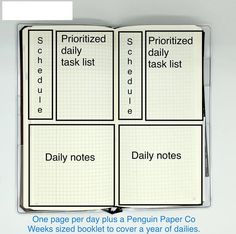 an open notebook with the words'prioritized daily list '