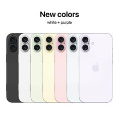 the new iphones are available in different colors and sizes, including white or purple