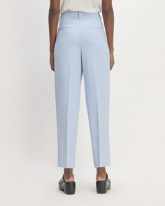 The Triacetate Way-High® Tapered Pant Chambray Blue – Everlane 4-way Stretch Tapered Leg Spring Pants, Spring 4-way Stretch Tapered Leg Pants, Versatile Tailored Bottoms With Straight Hem, Everlane Straight Leg Pants With Pockets, Tapered Leg Pants With Welt Pockets For Daywear, Everlane Relaxed Fit Wide Leg Pants, Everlane Spring Workwear Pants, Everlane Relaxed Fit Pants With Pockets, Everlane Wide Leg Relaxed Fit Pants