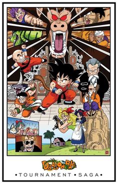 the dragon ball movie poster is shown in black and white, with an image of various characters