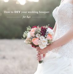 a woman in a wedding dress holding a bouquet