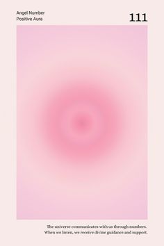 an abstract pink and white poster with the number 11 on it's front cover