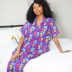 Eclectic Jazz Vibez Pajama Set - Izzy & Liv Slice Of Pie, Can We Talk, A Hug, Pajama Sets, Pj Sets, Put On, Pajama Set, Turning, Black Women