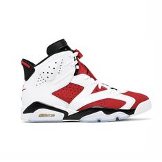 The Air Jordan Retro 6 Is Made With A Premium Upper And The Signature Look That Made It Famous. Perforations Offer Ventilated Comfort. Sporty Red High-top Sneakers With Perforations, Sporty Red Custom Sneakers With Perforations, Sporty Red Sneakers With Perforations, Red Sporty Custom Sneakers With Perforations, Red Casual High-top Sneakers With Perforations, Red High-top Sneakers With Perforations For Streetwear, Casual Red High-top Sneakers With Perforations, Sporty Red Basketball Shoes With Perforations, Classic White Basketball Shoes With Red Sole