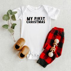 The perfect bodysuit for your perfect baby! These short sleeve bodysuits have 3 snap closure and double needle ribbed binding on neck, shoulders, sleeves, and leg openings. Machine wash cold, inside out. Air dry or tumble dry low. Candy Cane Cutie, First Time Dad Gifts, Cute Bodysuits, Cute Onesies, Christmas Onesie, Christmas Party Shirts, Unique Baby Gifts, Holiday Baby