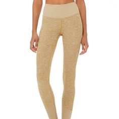 Alo Lounge Legging In Soft Material Beige Full Length Athleisure Pants, Beige Full-length Athleisure Pants, Full-length Beige Athleisure Pants, Fitted Beige Athleisure Pants, Beige Full Length Yoga Pants, Beige Athleisure Pants For Yoga, Beige High Waist Athleisure Activewear, Alo Yoga Pants, Caramel Color