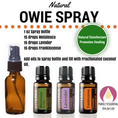 Owie Spray, Essential Oil Spray Recipes, Essential Oils For Babies