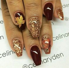 35+ Leaf Nails Art Ideas for your Fall – OSTTY Leaf Nails, Fall Thanksgiving Nails, Thanksgiving Nail Designs, Thanksgiving Nail Art, Thanksgiving Nail, Color For Nails, September Nails, Fall Nail Art Designs, Short Coffin Nails