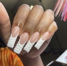 Long Acrylic Nail Designs, Dope Nail Designs, Pink Acrylic Nails