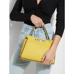 New With Tags Color:Yellow Textured Faux-Leather Satchel Featuring A Logo Emblem With Turnlock Security. Designed With A Divided Interior And Top Handle. Top Handle With 5" Drop. Detachable, Adjustable Crossbody Strap With 23" Drop. 11.5"W X 8"H X 4"D Style: #14017497 Yellow Travel Bag With Branded Hardware, Yellow Leather Bag For Work, Yellow Shoulder Bag With Branded Hardware For Travel, Yellow Satchel With Gold-tone Hardware And Top Handle, Yellow Top Handle Satchel With Gold-tone Hardware, Yellow Crossbody Bag With Branded Hardware, Yellow Leather Shoulder Bag With Branded Hardware, Chic Yellow Leather Satchel, Yellow Bags With Metal Hardware For Everyday Use