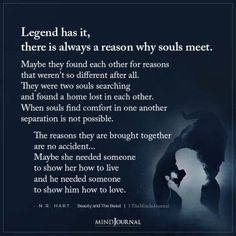 a poem written in black and white with the words legend has it there is always reason why