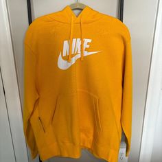 Nike Men's Standard Fit Hoodie In Yellow. Hoodie Has Never Been Worn And Is New With Tags. Nike Hoodie With Letter Print, Nike Hoodie With Logo Print For Fall, Nike Long Sleeve Hoodie With Logo Print, Nike Fleece Hoodie With Logo Print, Nike Athleisure Hoodie With Logo Print, Nike Crew Neck Hoodie With Logo Print, Nike Crew Neck Hoodie With Letter Print, Nike Hoodie For Sports Season, Nike Urban Hoodie Sweatshirt