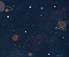 an image of planets in the sky with stars